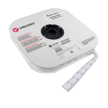 7/8" - VELCRO® brand Loop VELCOIN® - White 192321