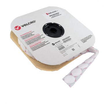 1 3/8" - VELCRO® brand Loop VELCOIN® - White 192342