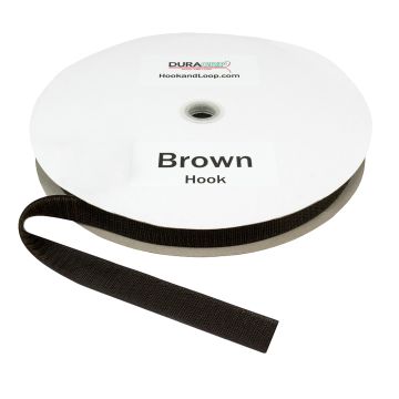 1" - DuraGrip brand Peel & Stick Hook: Rubber - Brown DG10BRHR