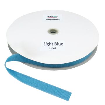 1" - DuraGrip brand Peel & Stick Hook: Rubber - Light Blue DG10LBH-R