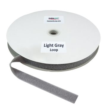 1" - DuraGrip brand Peel & Stick Loop: Rubber - Light Gray DG10LGLR