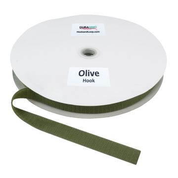 1" - DuraGrip brand Peel & Stick Hook: Rubber - Olive Drab DG10ODHR