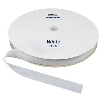 1" - DuraGrip brand Sew-On Polyester Hook - White DG10WHHPLY