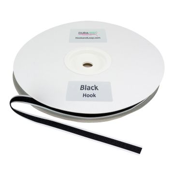 1/2" - DuraGrip brand Peel & Stick Hook: Rubber - Black DG12BLHR