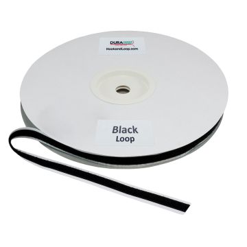 1/2" - DuraGrip brand Peel & Stick Loop: Rubber - Black DG12BLLR