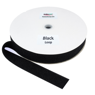 1.5" - DuraGrip brand Fire Retardant Loop - Black DG15BLLFRS
