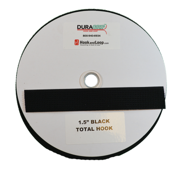 1.5" - DuraGrip brand Total Hook - Black DG15BLTH-S