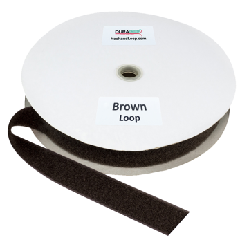 1.5" - DuraGrip brand Peel & Stick Loop: Rubber - Brown DG15BRLR