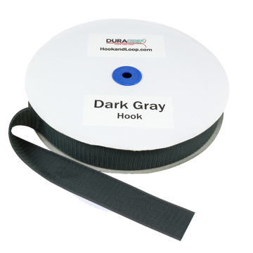 1.5" - DuraGrip Brand Sew-On Hook - Dark Gray DG15DGHS