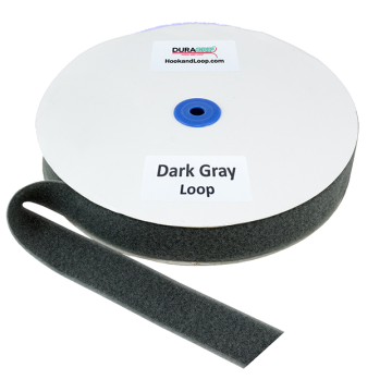1.5" - DuraGrip brand Peel & Stick Loop: Rubber - Dark Gray DG15DGLR