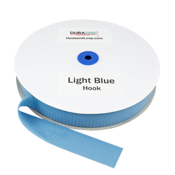 1.5" - DuraGrip brand Peel & Stick Hook: Rubber - Light Blue DG15LBHR