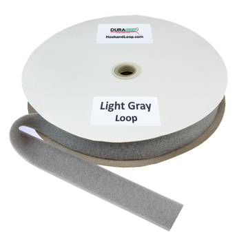 1.5" - DuraGrip brand Peel & Stick Loop: Rubber - Light Gray DG15LGLPSR