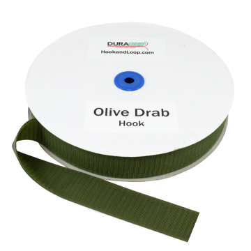 DuraGrip® Brand - 1.5" Olive Drab Hook Peel & Stick - Rubber