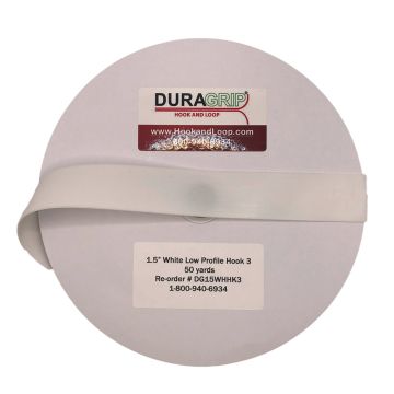 DuraGrip® Brand - 1.5" White Low Profile Hook #3