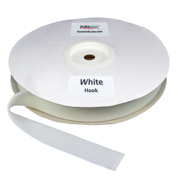 1.5" - DuraGrip brand Peel & Stick Hook: Rubber - White DG15WHHR