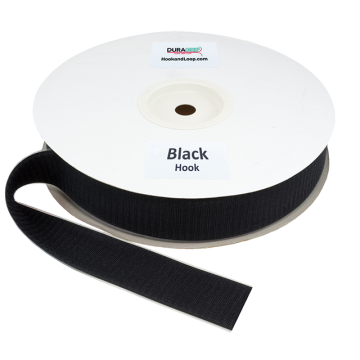 2" - DuraGrip brand Peel & Stick Hook: Rubber - Black DG20BLHR