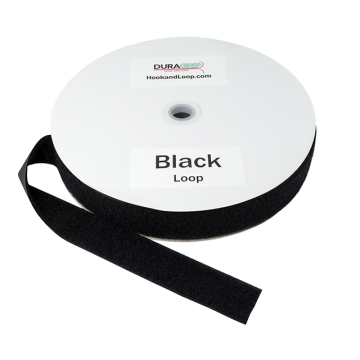 2" - DuraGrip brand Sew-On Polyester Loop - Black DG20BLLPYS