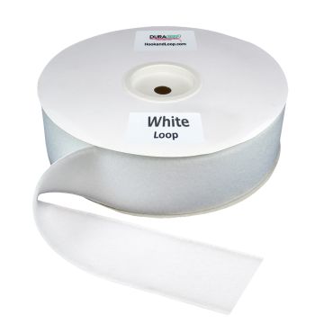 DuraGrip® Brand - 3" White Loop: Peel & Stick - Rubber