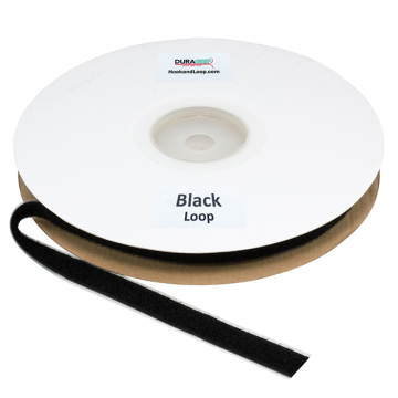 3/4" - DuraGrip brand Peel & Stick Loop: Rubber - Black DG34BLLR