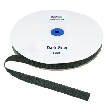 3/4" - DuraGrip Brand Sew-On Hook - Dark Gray DG34DGHS