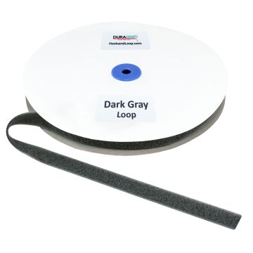 3/4" - DuraGrip Brand Sew-On Loop - Dark Gray DG34DGLS