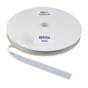 3/4" - DuraGrip brand Sew-On Polyester Hook - White DG34WHHPOLY