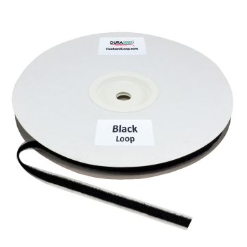 3/8" - DuraGrip brand Peel & Stick Loop: Rubber - Black DG38BLLR