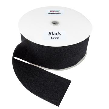 4" - DuraGrip brand Fire Retardant Loop - Black DG40BLLFRS