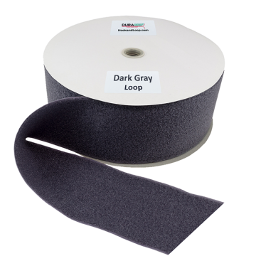 4" - DuraGrip Brand Sew-On Loop - Dark Gray DG40DGLS