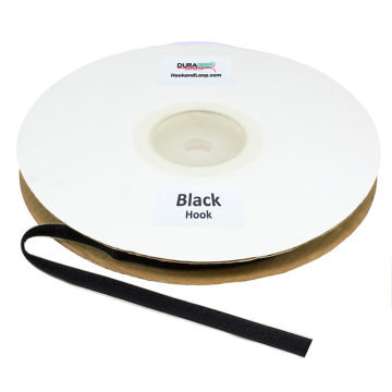 5/8" - DuraGrip brand Peel & Stick Hook: Rubber - Black DG58BLHR
