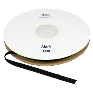 5/8" - DuraGrip brand Peel & Stick Loop: Rubber - Black DG58BLLR