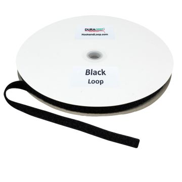 5/8" - DuraGrip brand Sew-On Polyester Loop - Black DG58BLLPOLY