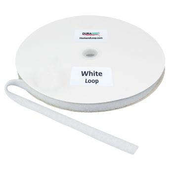 5/8" - DuraGrip brand Sew-On Polyester Loop - White DG58WHLPOLY