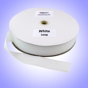 2" - DuraGrip brand Sew-On Polyester Loop - White DG20WHLPLY