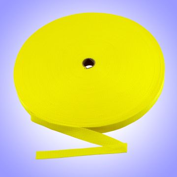 1" - DuraGrip brand Heavyweight Polypropylene Webbing - Yellow DG10YWWEBB-HW