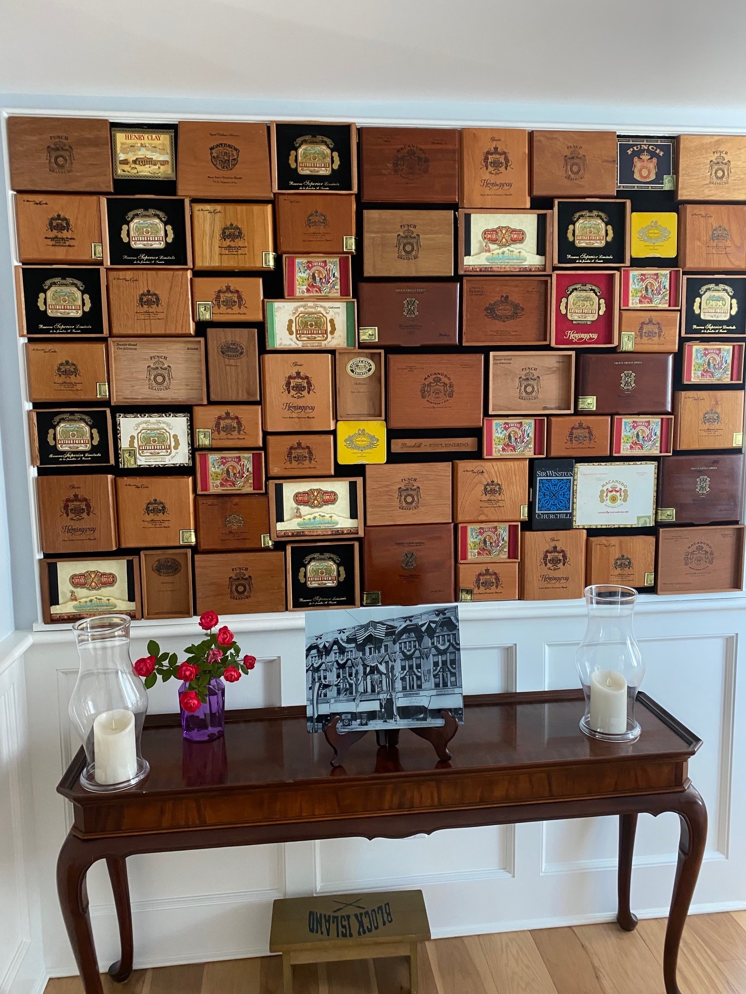 cigar box velcro wall