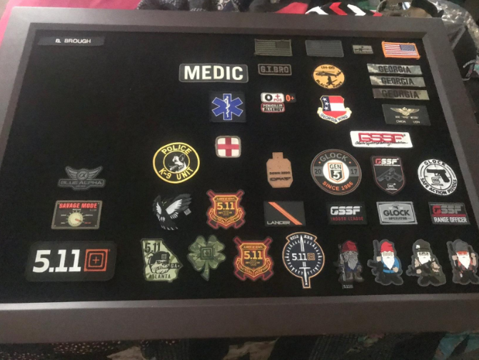 Custom patch board made with VELCRO wide loop