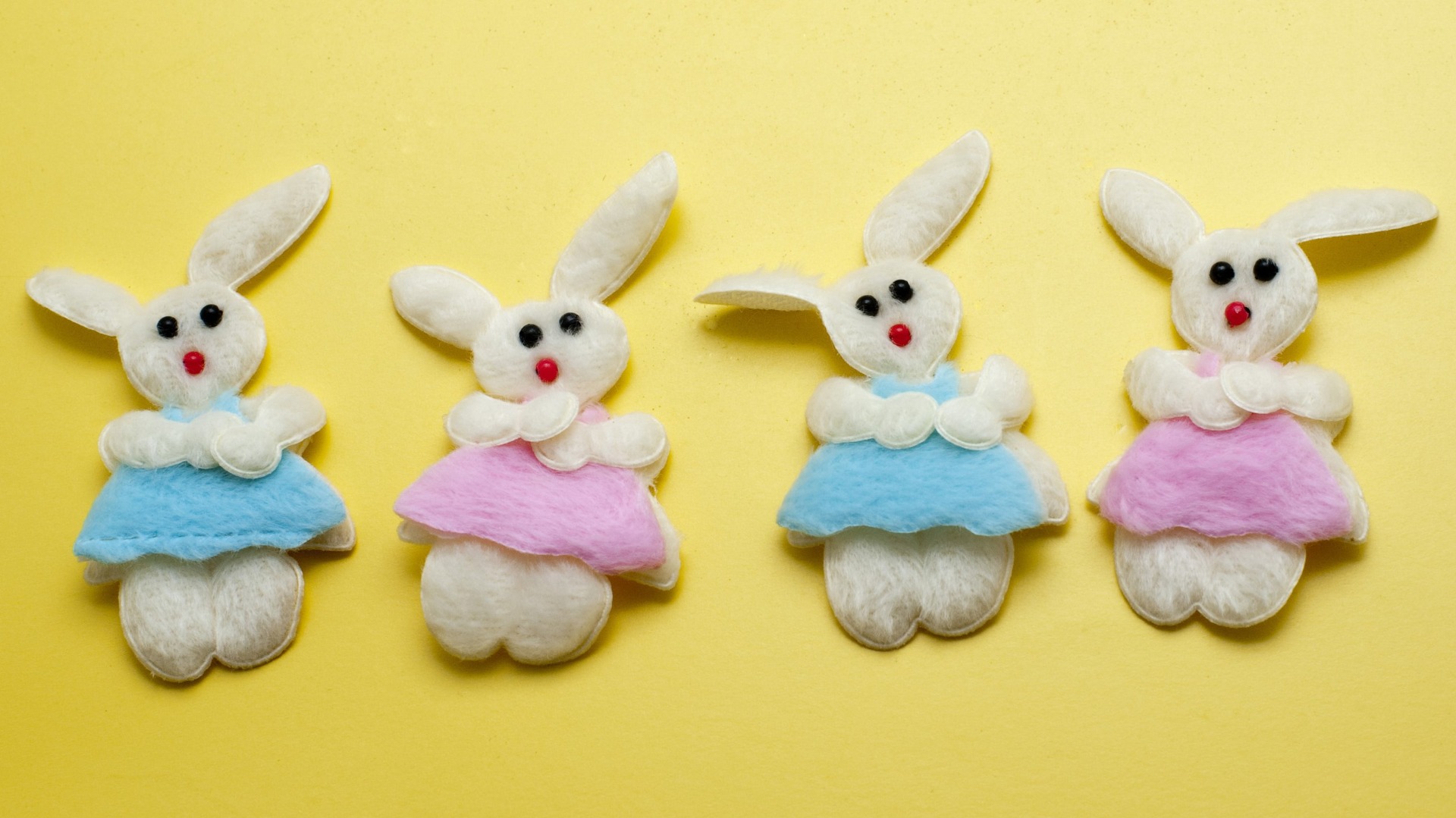 Easter bunny made from Velcro fasteners