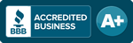 Better Business Bureau A plus rating
