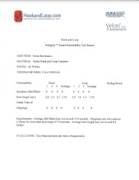 DuraGrip Brand Fire Retardant Flammability Test Report